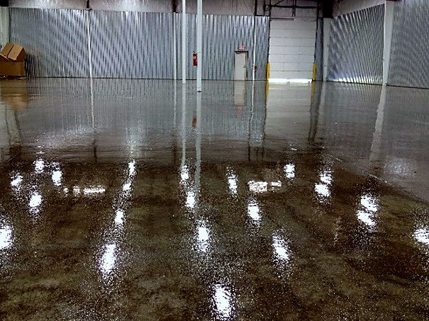 High-gloss epoxy garage floor