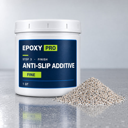 A-HWS Anti-Slip Additive jar with a pile of the aggregate