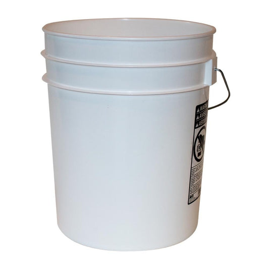 5 gallon white plastic mix bucket