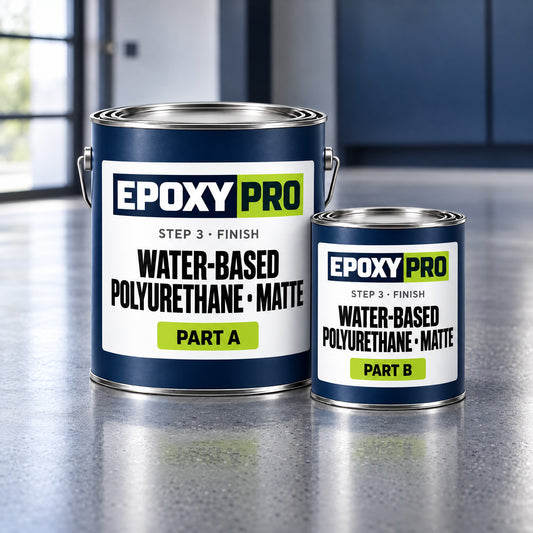 T-520 Water Based Polyurethane Matte kit, Part A and Part B cans